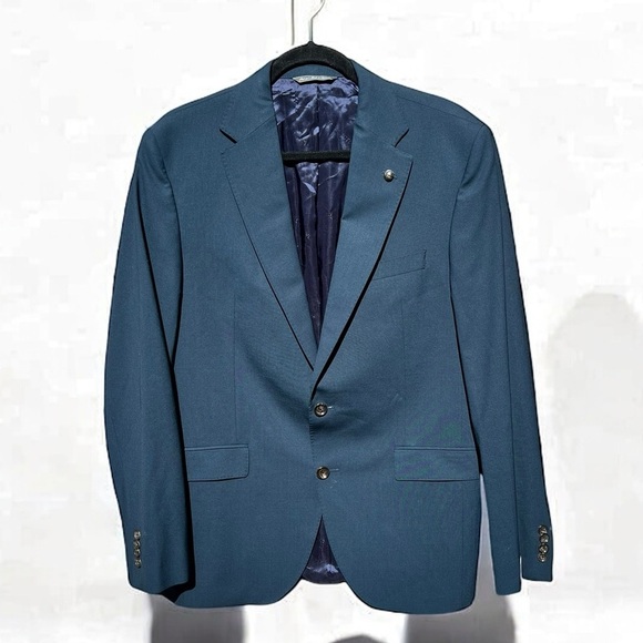 🌻NEW Jack Victor Esprit Solid Stretch Wool Suit Jacket | Men's Size 42 Regular - Picture 2 of 12